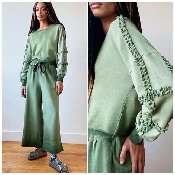 Anthropologie Corrie Wide-Leg Lounge Set - Picture 2 of 10